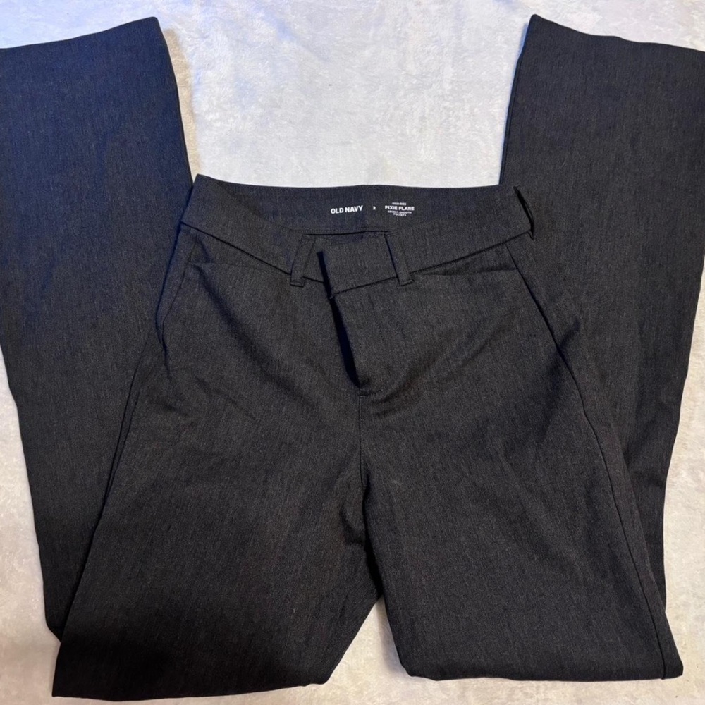 Old Navy Charcoal Pixie Flare Pants
